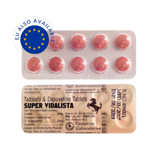 Super Vidalista 20mg+60mg (Tadalafil+Dapoxetine)