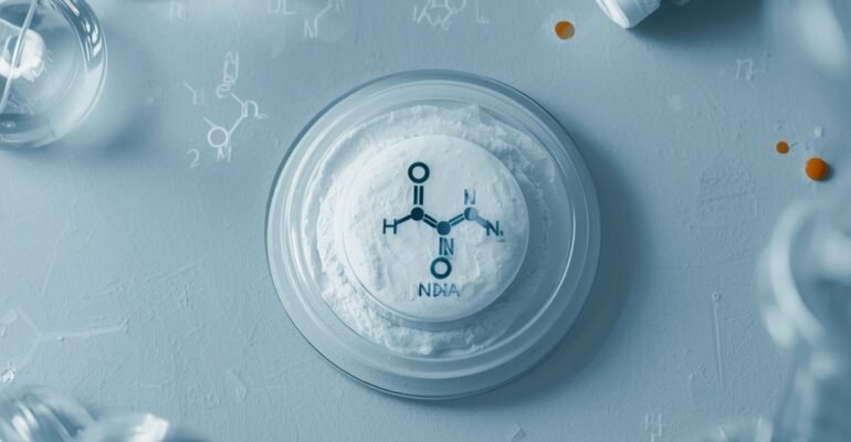 lucid-origin_A_clean_educational_still_life_depicting_MDMA_with_a_stylized_molecular_structur-0