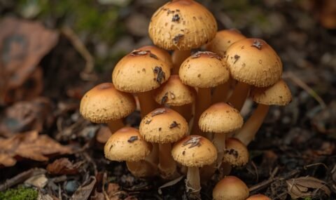 lucid-origin_A_detailed_botanical-style_still_life_of_Alacabenzi_magic_mushrooms_featuring_cl-0