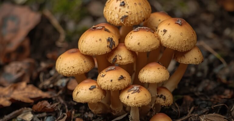 lucid-origin_A_detailed_botanical-style_still_life_of_Alacabenzi_magic_mushrooms_featuring_cl-0